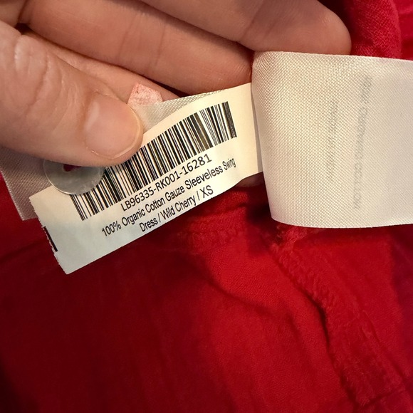 Quince Dress Womens XS Red Organic Cotton Gauze Sleeveless Swing Relaxed Casual - Picture 8 of 10